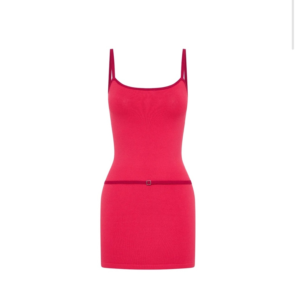 I Am Delilah Red Mini Dress with adjustable and detachable belt